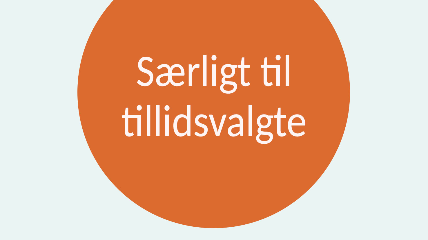 Særligt for tillidsvalgte